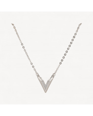 Collana Di Argento 925 Con Pendente Collezione Luna V Rodiata-MOND-KOLLEKTION | Worldofjewel.com