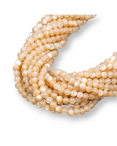 Madreperla Cappuccino Tondo Liscio 5mm-CAPPUCCINO DE NÁCAR | Worldofjewel.com