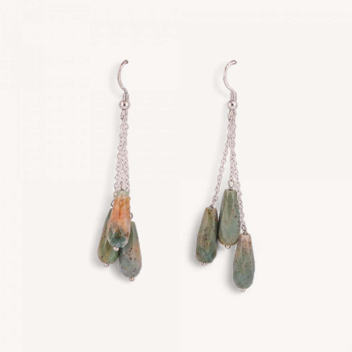 Orecchini A Monachella Di Argento 925 Con Catena E Goccia-ΑΣΗΜΙ 925 ΣΧΕΔΙΟ ΙΤΑΛΙΑ | Worldofjewel.com