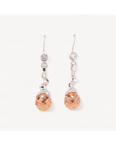 Orecchini A Monachella Di Argento 925 Con Pendente Strega E Zirconi 12x54mm-ΑΣΗΜΙ 925 ΣΧΕΔΙΟ ΙΤΑΛΙΑ | Worldofjewel.com