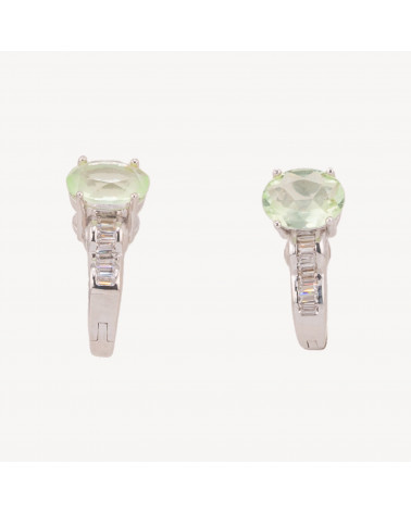 Orecchini A Perno Chiuso Di Argento 925 Con Gemma Idrotermale 8x15,5mm-ΑΣΗΜΙ 925 ΣΧΕΔΙΟ ΙΤΑΛΙΑ | Worldofjewel.com