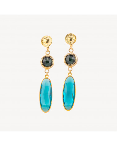 Orecchini A Perno Di Argento 925 Con Cubic Zirconia 12x66mm-SILBER 925 DESIGN ITALIEN | Worldofjewel.com