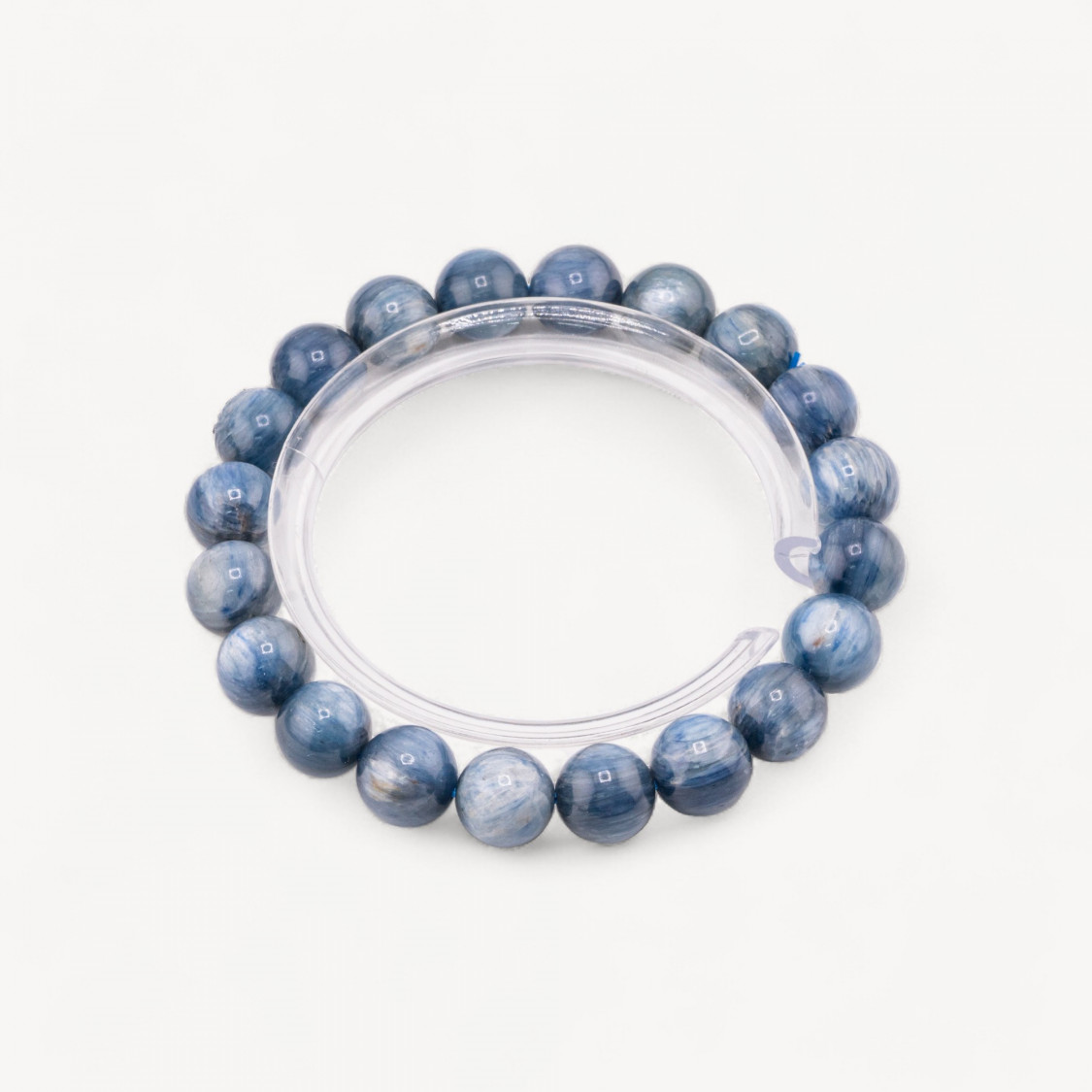 Pulsera de cianita natural de 10 mm-PIEDRAS DURAS | Worldofjewel.com
