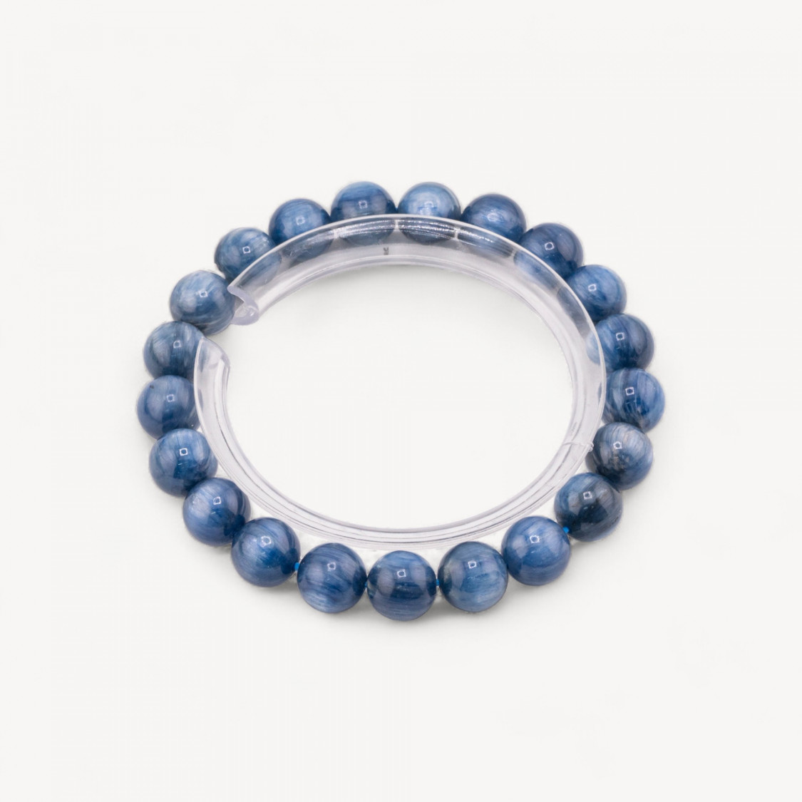 Pulsera de cianita natural de 9 mm-PIEDRAS DURAS | Worldofjewel.com