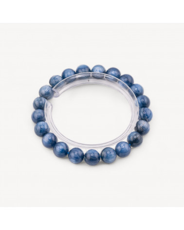 Bracciale Di Cianite Naturale 9mm-HARTE STEINE | Worldofjewel.com