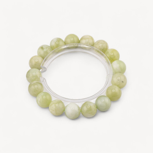Bracelet en jade canadien naturel de 12 mm