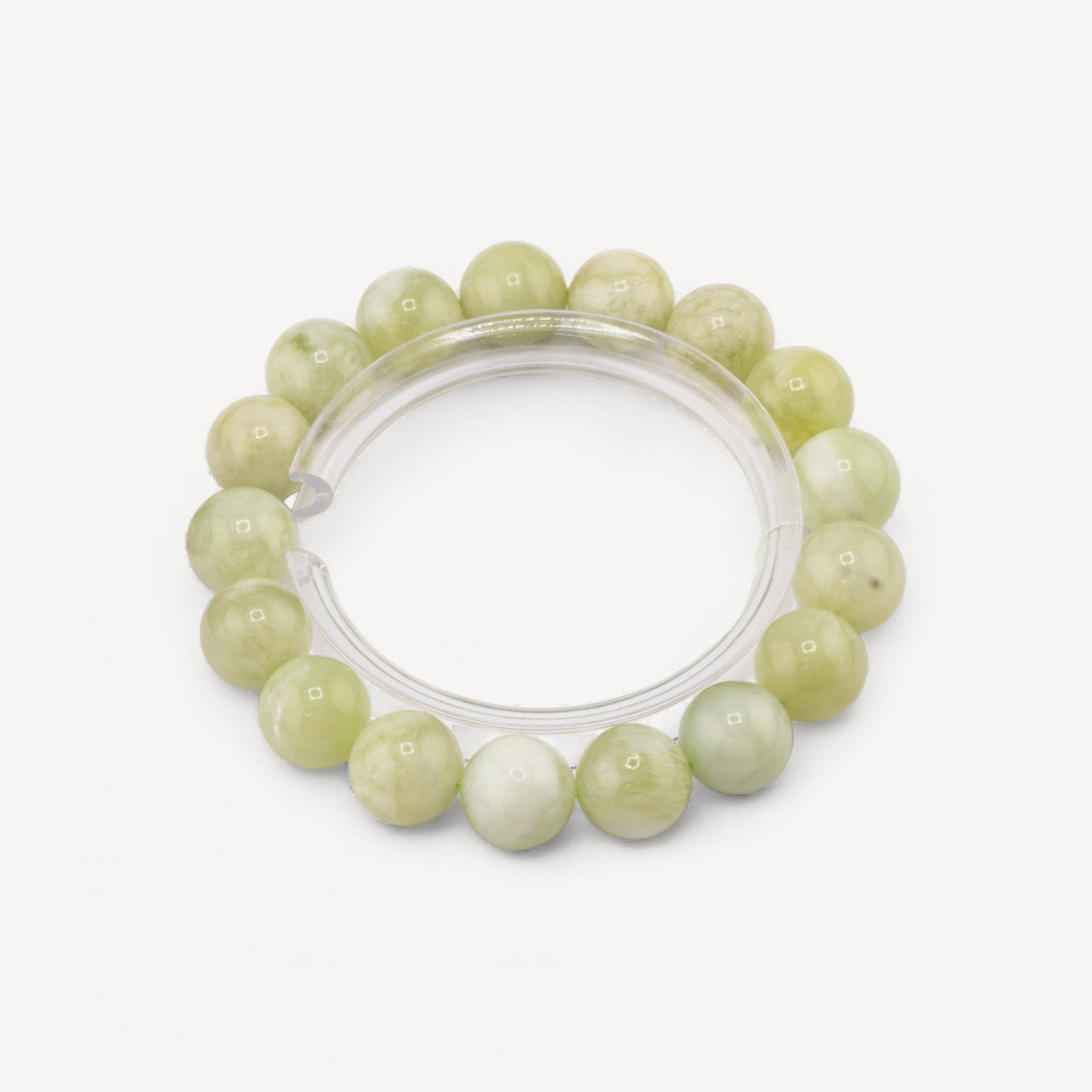 Bracciale Di Giada Canadese Naturale 12mm-HARD STONES | Worldofjewel.com