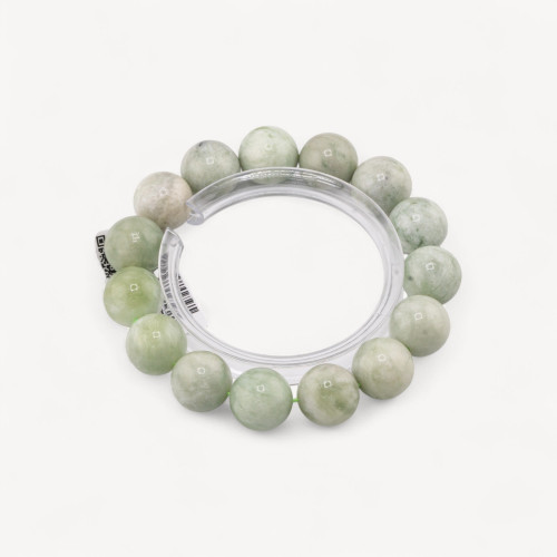 Pulsera de jade canadiense natural de 14 mm