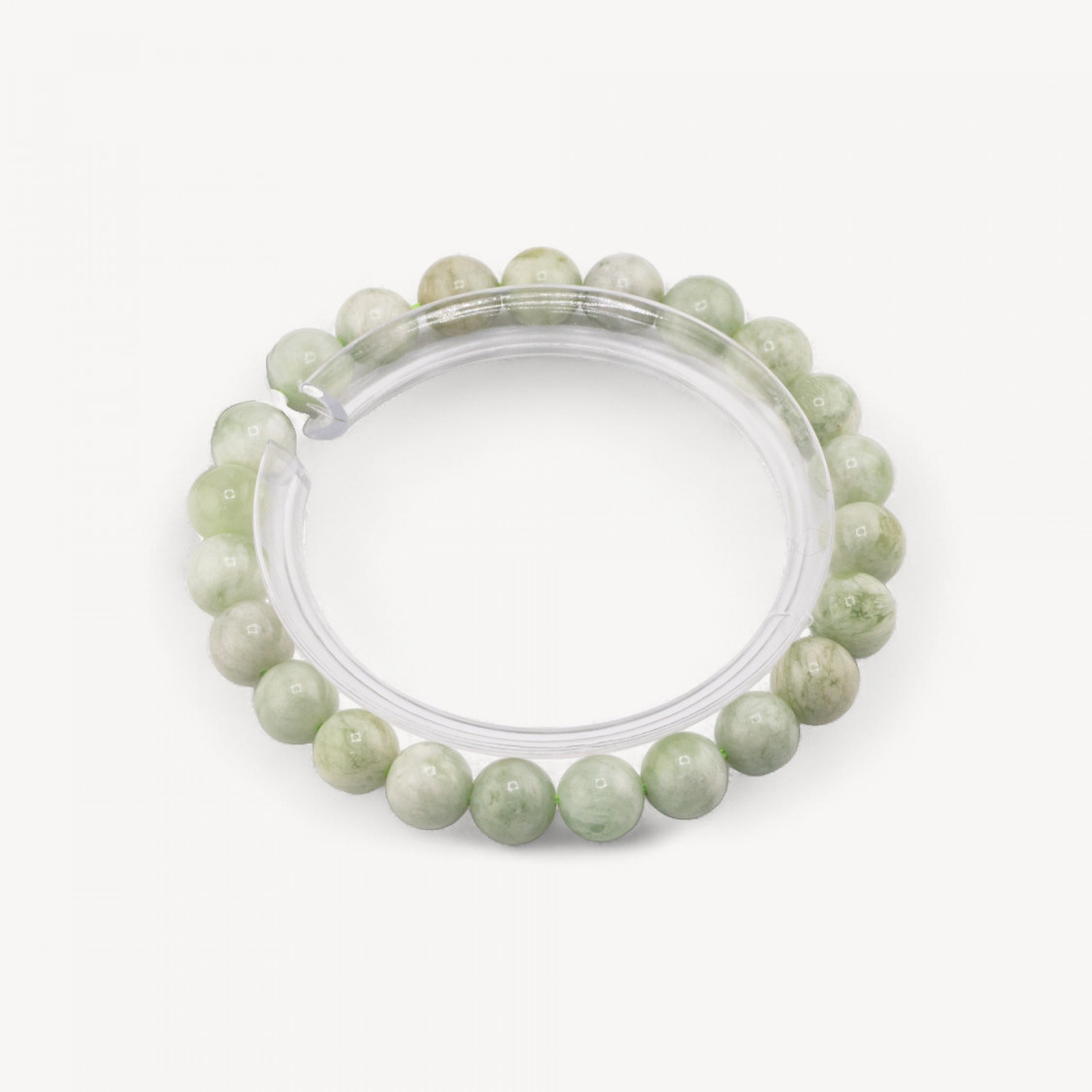 Bracciale Di Giada Canadese Naturale 7mm-HARD STONES | Worldofjewel.com