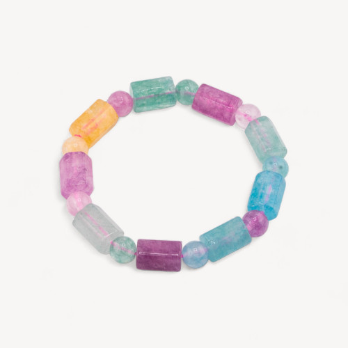 Multicolor Quartz Bracelet Cylinder 9x14mm Multicolor 1