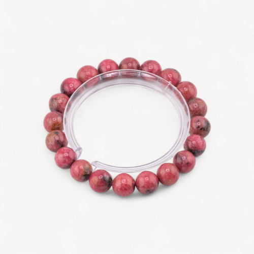 Bracelet en rhodonite naturelle de 10 mm