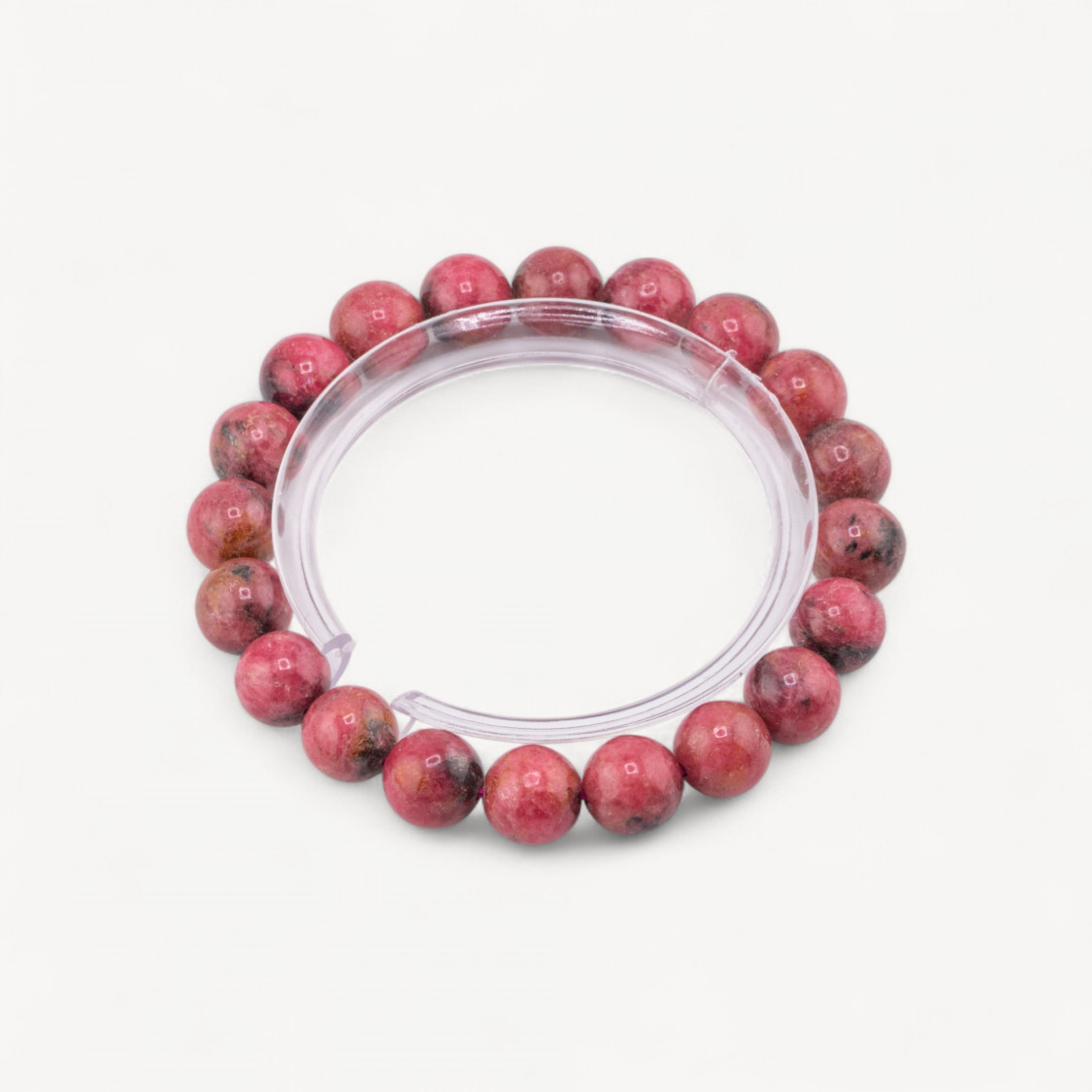 Pulsera de rodonita natural de 10 mm-PIEDRAS DURAS | Worldofjewel.com