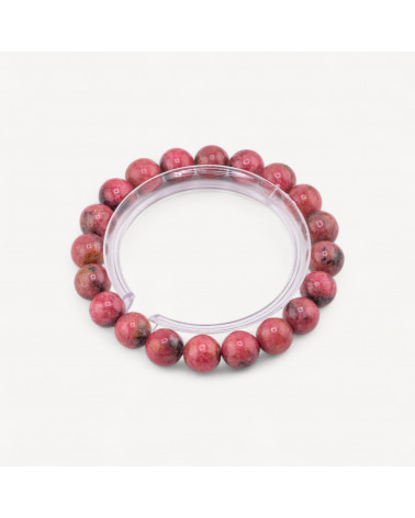 Bracciale Di Rodonite Naturale 10mm-HARD STONES | Worldofjewel.com