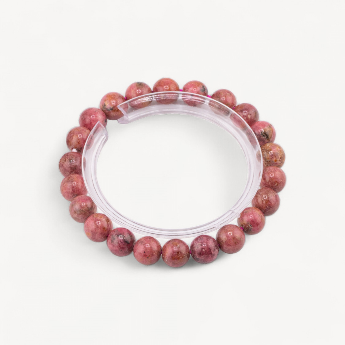 Bracciale Di Rodonite Naturale 8mm-HARD STONES | Worldofjewel.com