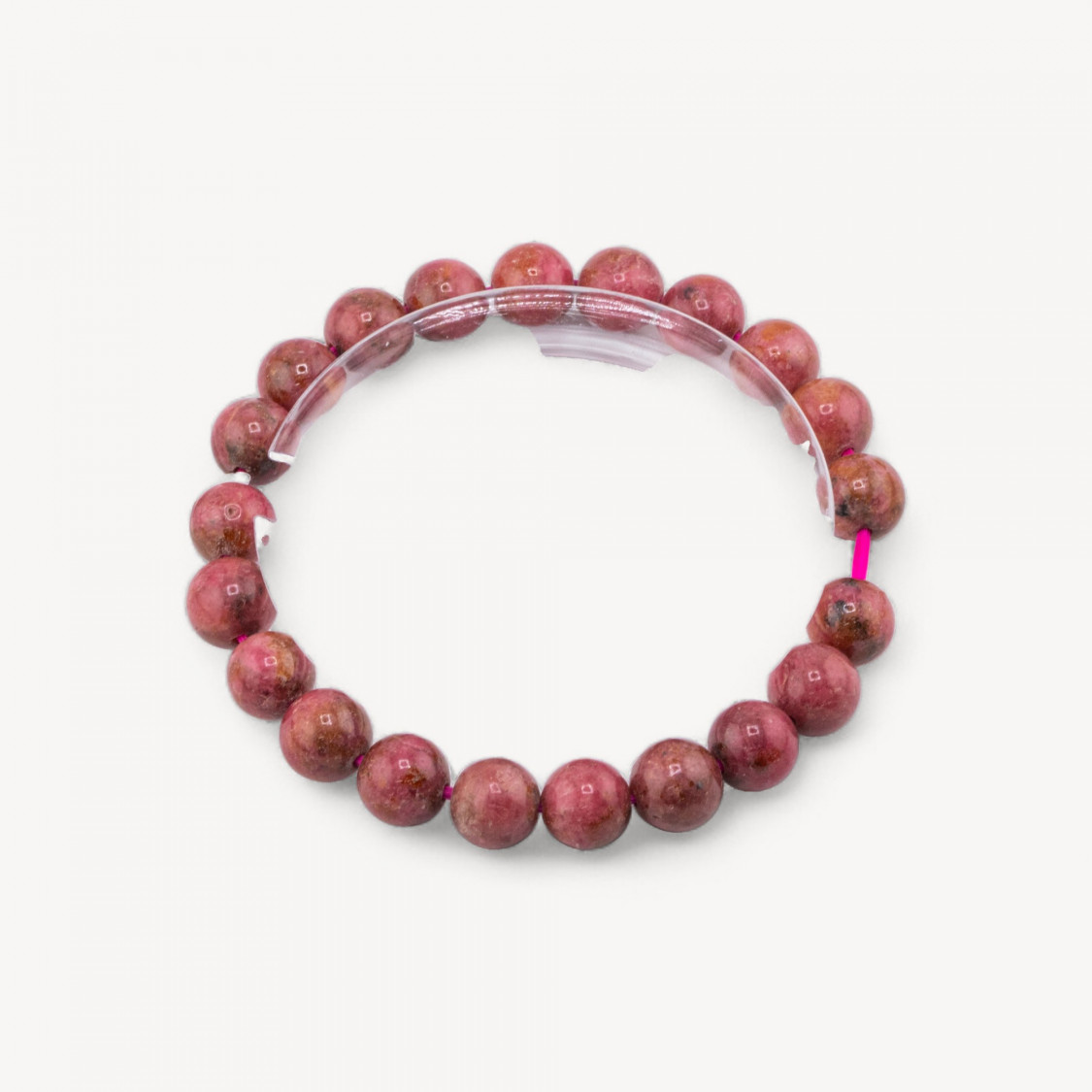 9 mm natürliches Rhodonit-Armband-HARTE STEINE | Worldofjewel.com