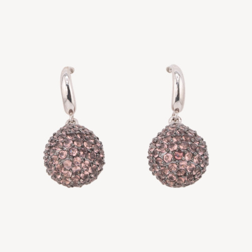 925 Silver Earrings with Pave' Zircons