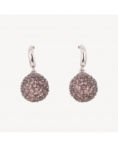 Orecchini Di Argento 925 Con Zirconi Pave'-ΑΣΗΜΙ 925 ΣΧΕΔΙΟ ΙΤΑΛΙΑ | Worldofjewel.com