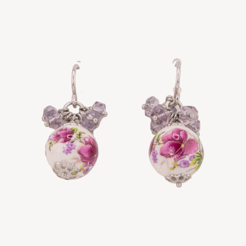 925 Silver Earrings with Ceramic