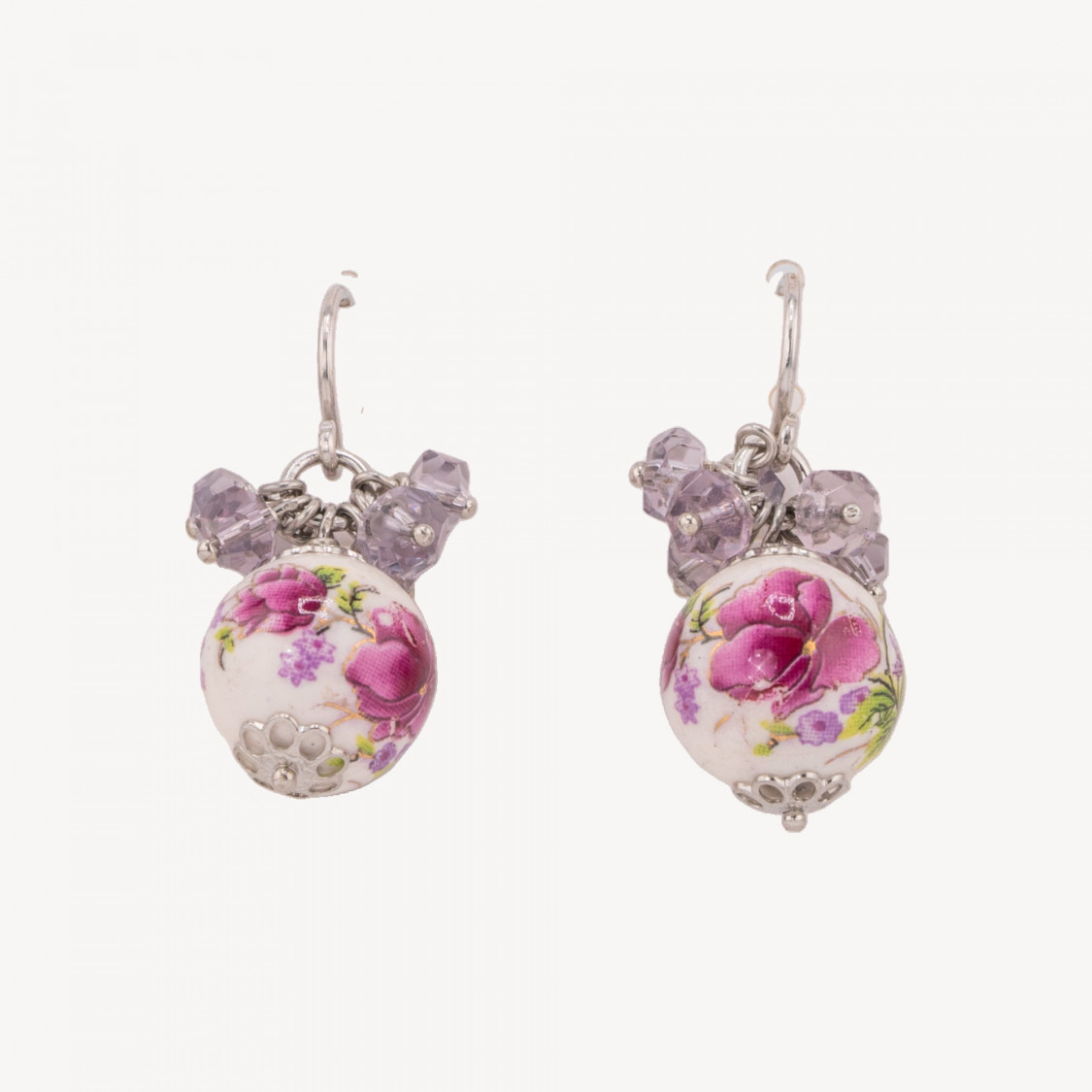 925 Silver Earrings with Ceramic-SILVER 925 DESIGN ITALY | Worldofjewel.com