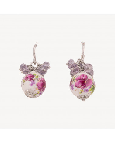 Orecchini Di Argento 925 Con Ceramica-SILBER 925 DESIGN ITALIEN | Worldofjewel.com
