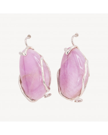 Orecchini Di Argento 925 Con Pietre Naturali Lavorati Artigianalmente Argentato-ARGENT 925 DESIGN ITALIE | Worldofjewel.com
