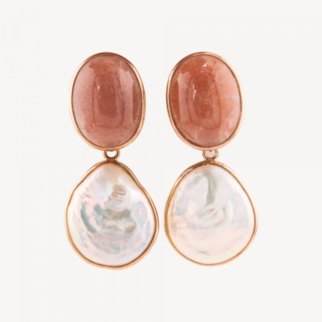 Orecchini Di Argento 925 Made in ITALY con Perle Naturali-ARGENTO 925 DESIGN ITALY | Worldofjewel.com