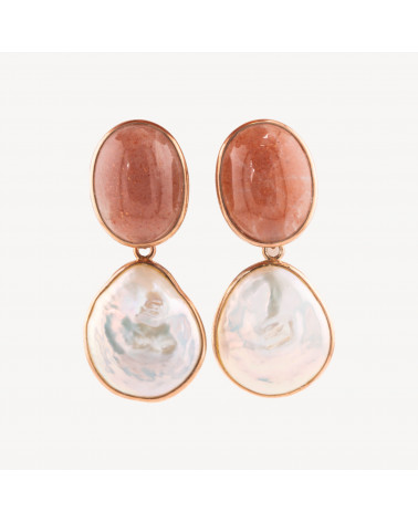 Orecchini Di Argento 925 Made in ITALY con Perle Naturali-ARGENTO 925 DESIGN ITALY | Worldofjewel.com