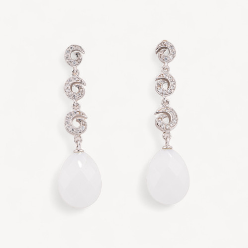 Pendientes de plata 925 fabricados en Italia Blanco