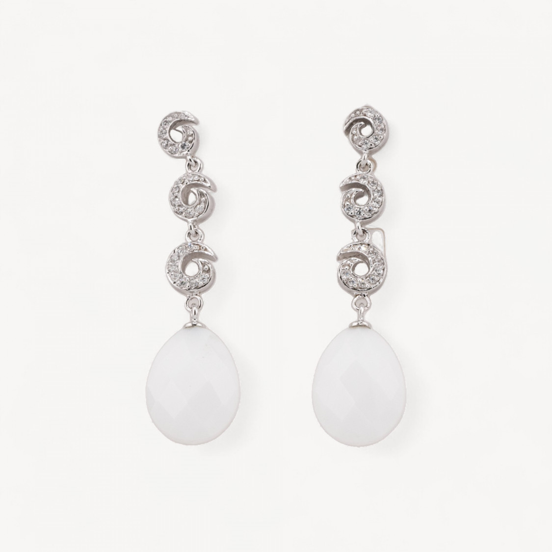 Orecchini Di Argento 925 Made in ITALY Bianco-SILBER 925 DESIGN ITALIEN | Worldofjewel.com