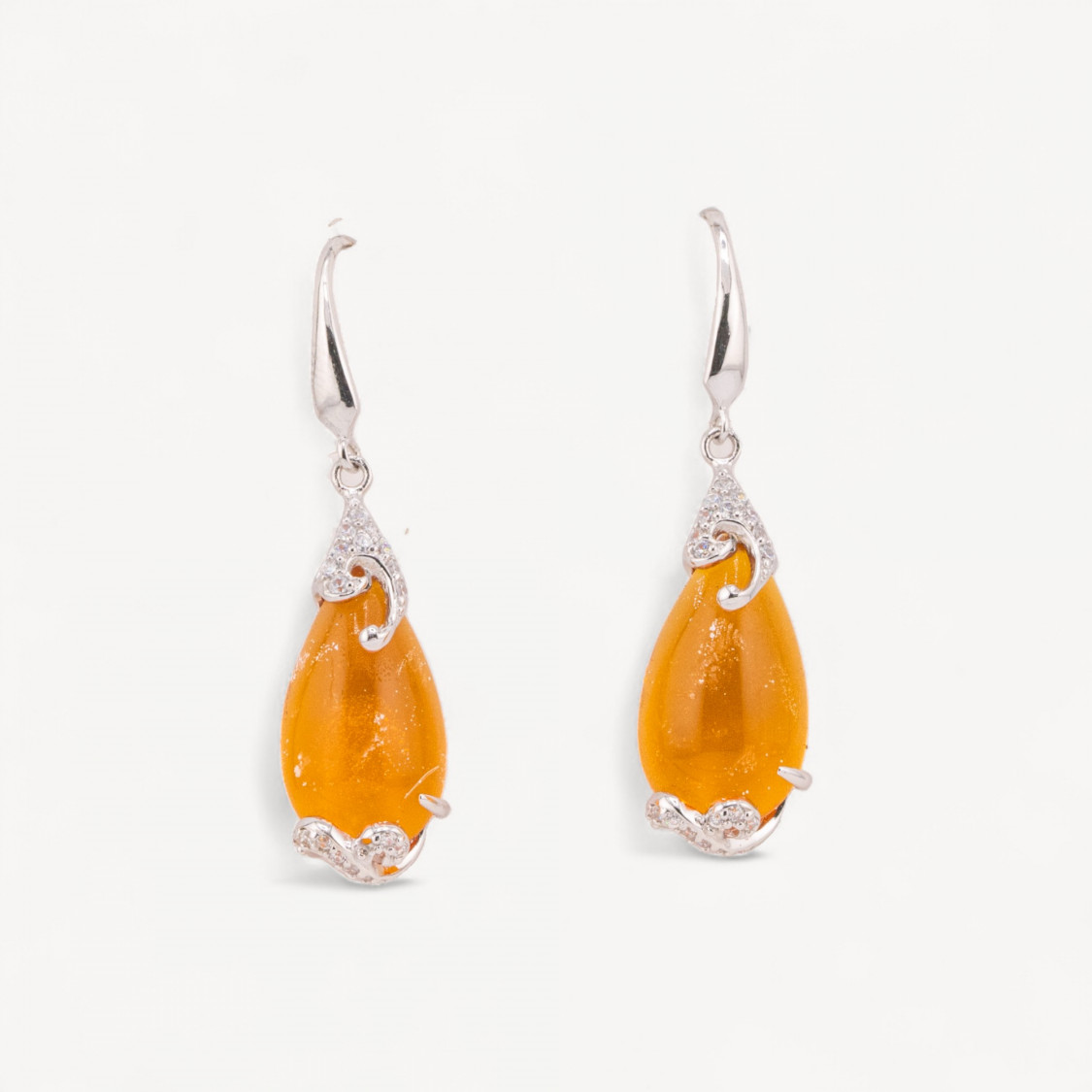 Orecchini Di Argento 925 Made in ITALY Giallo-SILBER 925 DESIGN ITALIEN | Worldofjewel.com