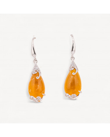 Orecchini Di Argento 925 Made in ITALY Giallo-SILBER 925 DESIGN ITALIEN | Worldofjewel.com