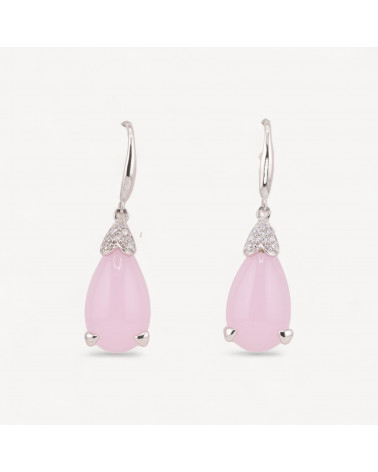 Orecchini Di Argento 925 Made in ITALY Rosa-ΑΣΗΜΙ 925 ΣΧΕΔΙΟ ΙΤΑΛΙΑ | Worldofjewel.com