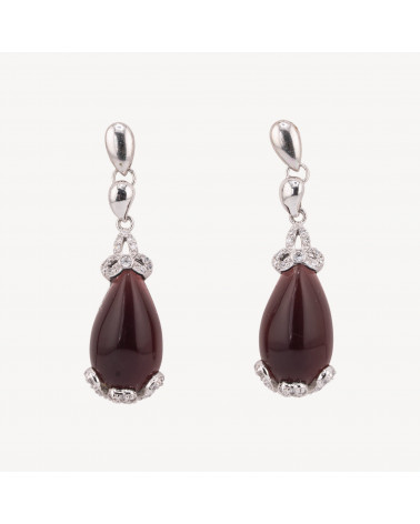 Orecchini Di Argento 925 Made in ITALY Ruby-ARGENTO 925 DESIGN ITALY | Worldofjewel.com