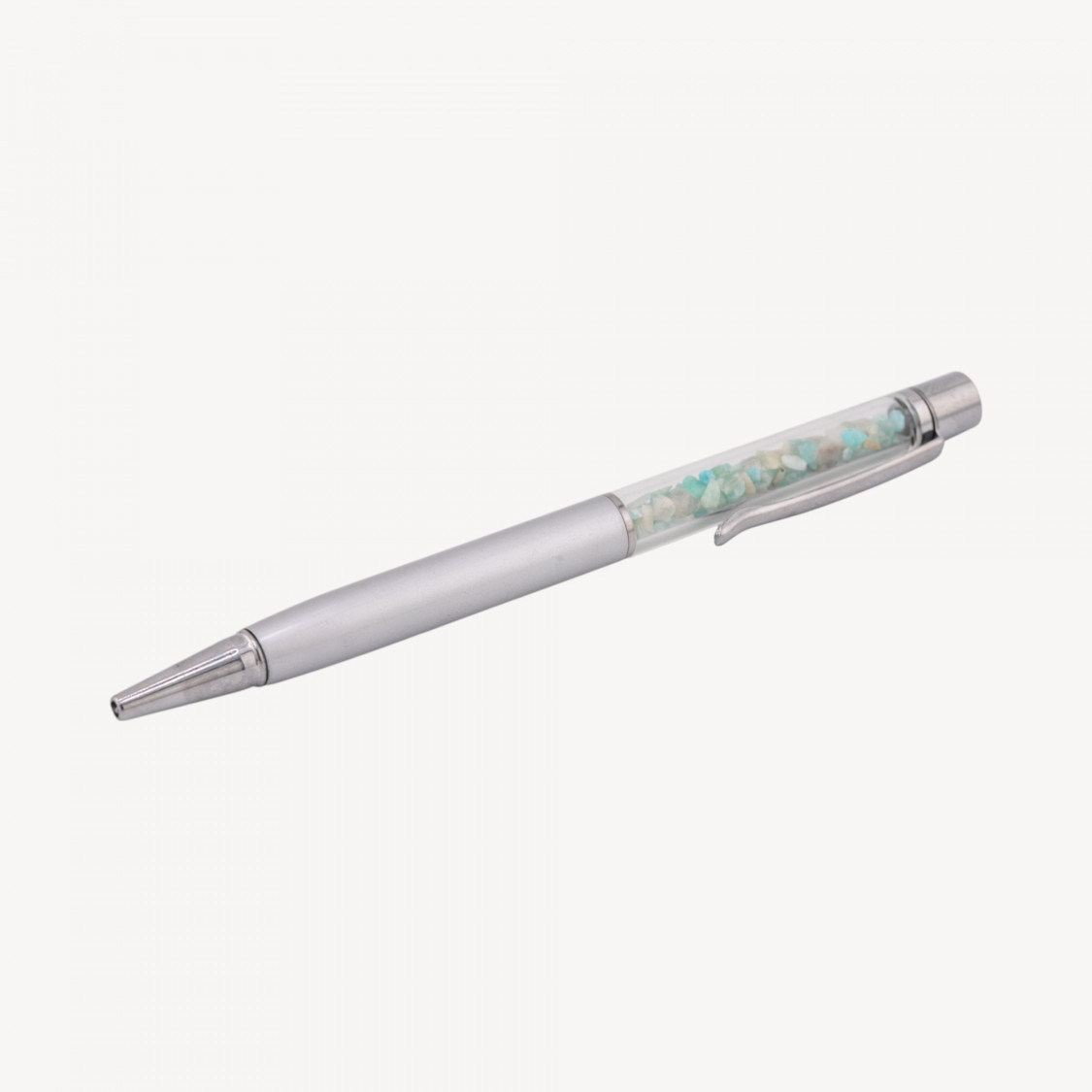 Penna A Sfera Con Pietre Semipreziose Naturali Avventurina-OGGETTISTICA CON MINERALI NATURALI CRISTALLOTERAPIA | Worldofjewel.com