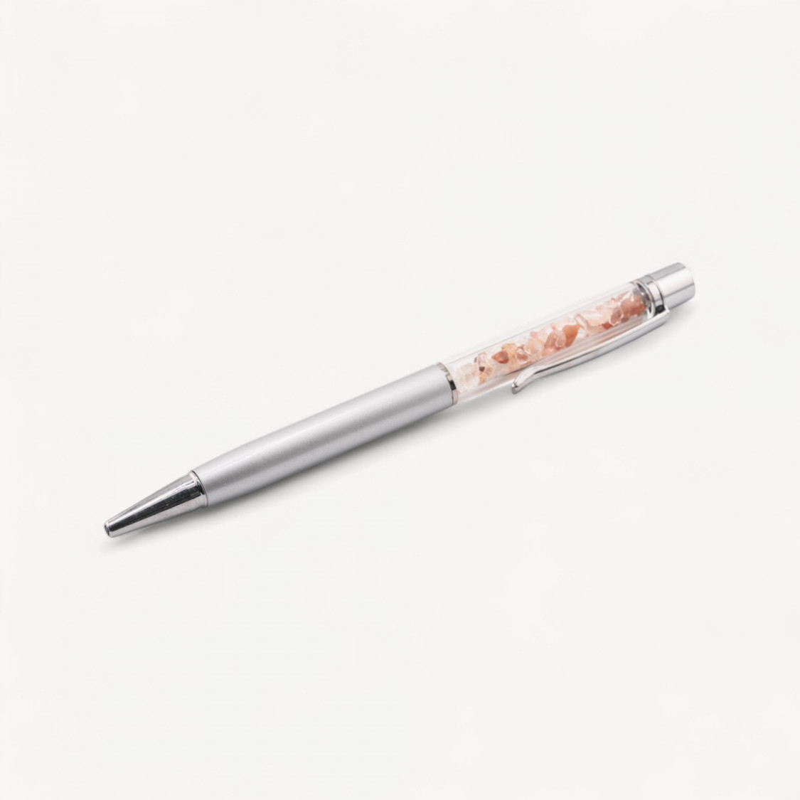 Penna A Sfera Con Pietre Semipreziose Naturali Corniola-OGGETTISTICA CON MINERALI NATURALI CRISTALLOTERAPIA | Worldofjewel.com