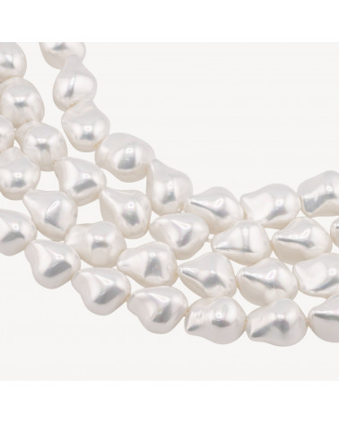 Perle di Maiorca Bianca Gocce Barocche 12x16mm-PERLE BIANCHE | Worldofjewel.com
