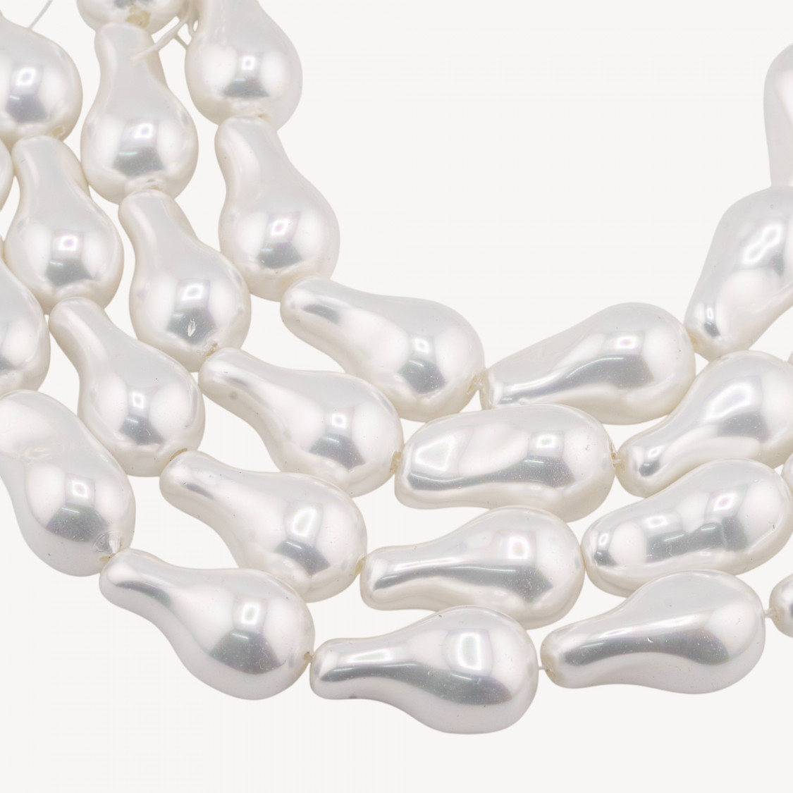 Perle di Maiorca Bianca Gocce Barocche 15x27mm-PERLE BIANCHE | Worldofjewel.com