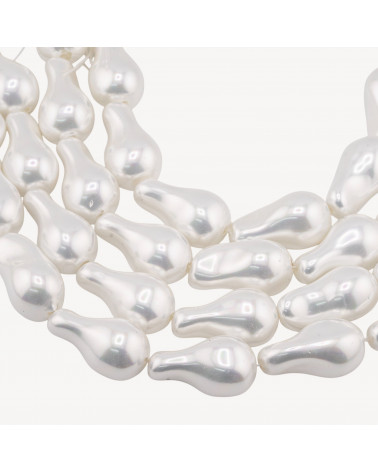 Perle di Maiorca Bianca Gocce Barocche 15x27mm-PERLE BIANCHE | Worldofjewel.com