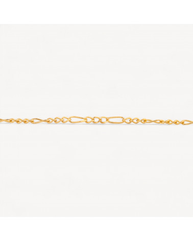 Catena A Metraggio Di Argento 925 3 Groumette + 1 Ovale da 2mm 50cm Dorato-CATENE IN ARGENTO 925 | Worldofjewel.com