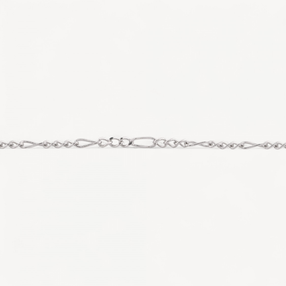 Catena A Metraggio Di Argento 925 3 Groumette + 1 Ovale da 2mm 50cm Rodiato-CATENE IN ARGENTO 925 | Worldofjewel.com
