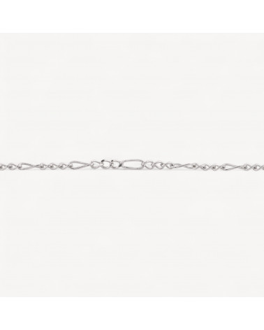 Catena A Metraggio Di Argento 925 3 Groumette + 1 Ovale da 2mm 50cm Rodiato-CATENE IN ARGENTO 925 | Worldofjewel.com