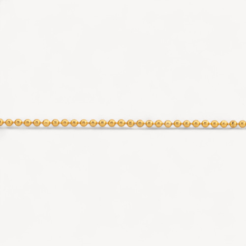 925 Silver Chain by the Meter with 1.5mm Balls 1 Meter Gold Plated