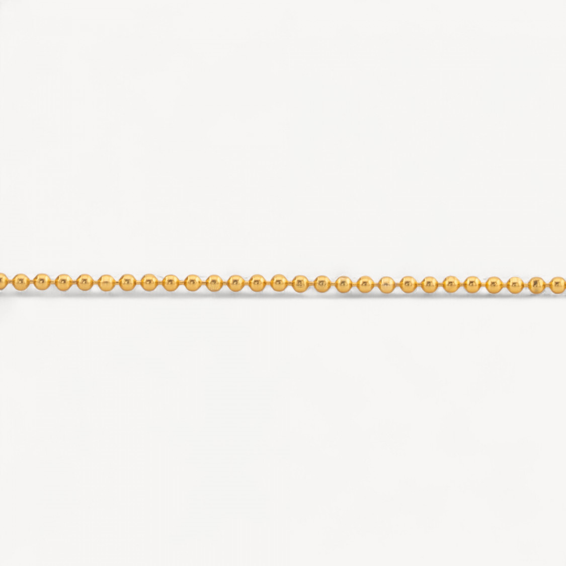 Catena A Metraggio Di Argento 925 con Palline 1,5mm 1 Metro Dorato-CATENE IN ARGENTO 925 | Worldofjewel.com