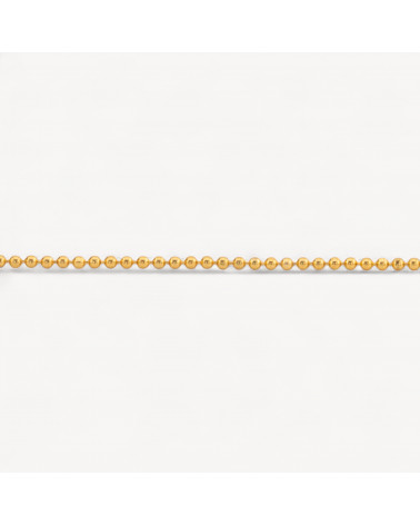 Catena A Metraggio Di Argento 925 con Palline 1,5mm 1 Metro Dorato-CATENE IN ARGENTO 925 | Worldofjewel.com