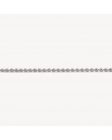 Catena A Metraggio Di Argento 925 con Palline 1,5mm 1 Metro Rodiato-CATENE IN ARGENTO 925 | Worldofjewel.com