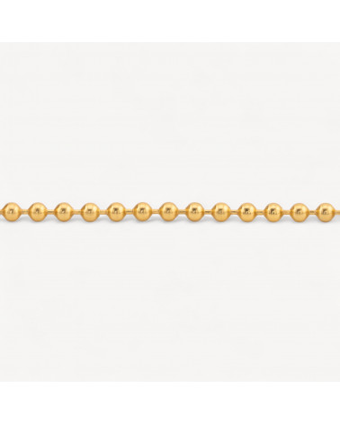 Catena A Metraggio Di Argento 925 con Palline 3mm 50cm Dorato-CATENE IN ARGENTO 925 | Worldofjewel.com