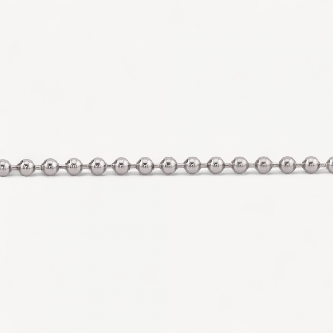 Catena A Metraggio Di Argento 925 con Palline 3mm 1 Metro Rodiato-CATENE IN ARGENTO 925 | Worldofjewel.com