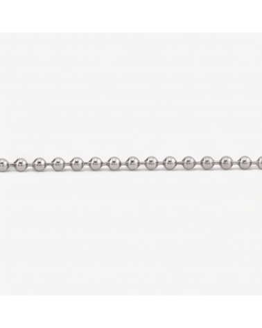 Catena A Metraggio Di Argento 925 con Palline 3mm 50cm Rodiato-CATENE IN ARGENTO 925 | Worldofjewel.com