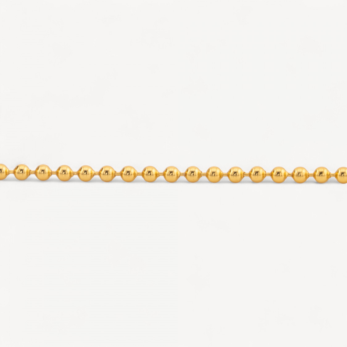 Catena A Metraggio Di Argento 925 Palline 2,5mm 1 Metro Dorato-CATENE IN ARGENTO 925 | Worldofjewel.com