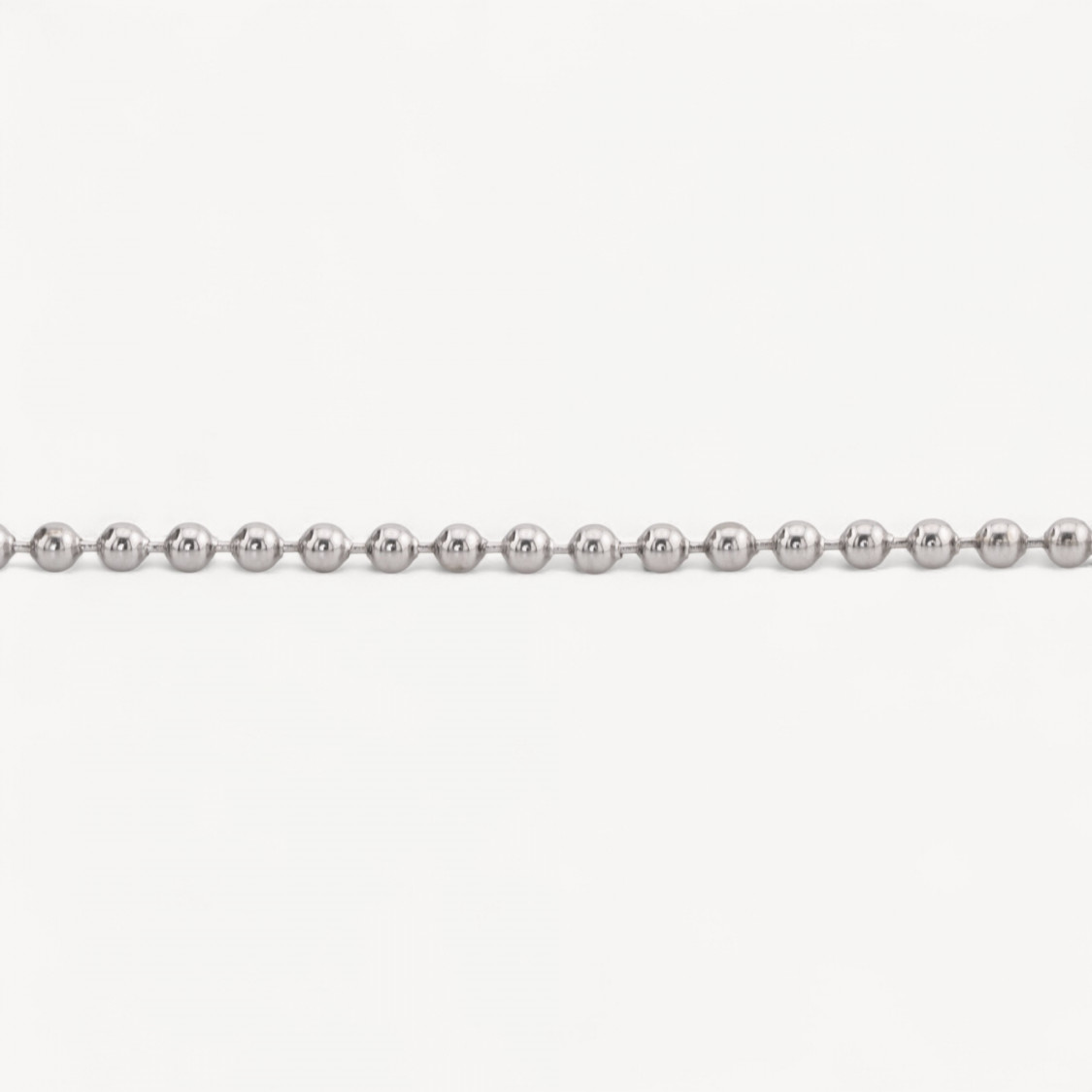 Catena A Metraggio Di Argento 925 Palline 2,5mm 1 Metro Rodiato-CATENE IN ARGENTO 925 | Worldofjewel.com